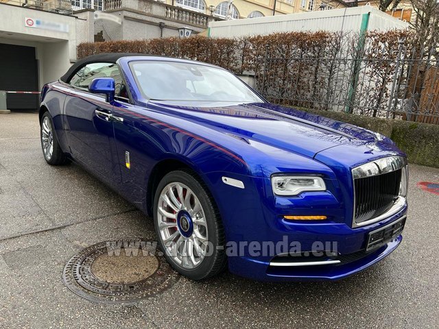 Rental Rolls-Royce Dawn (blue) in Maxvorstadt